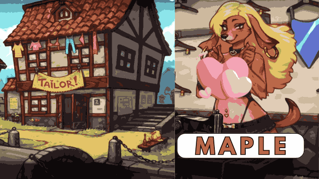 See Maple, The Beautiful Tailor from My Pig Princess VN Game